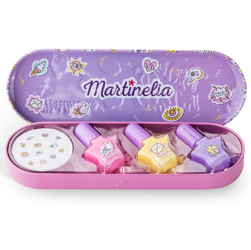 Martinelia Super Girl Nail Polish   Stickers Tin Box