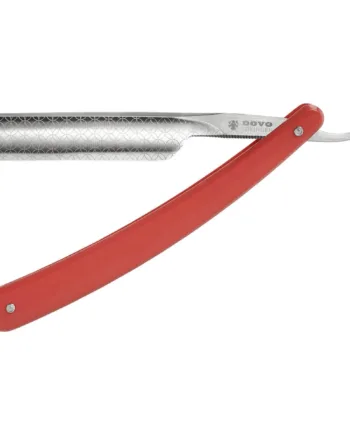Dovo Solingen Straight Razor 5 8  Square Point  Runde  Rød Akryl