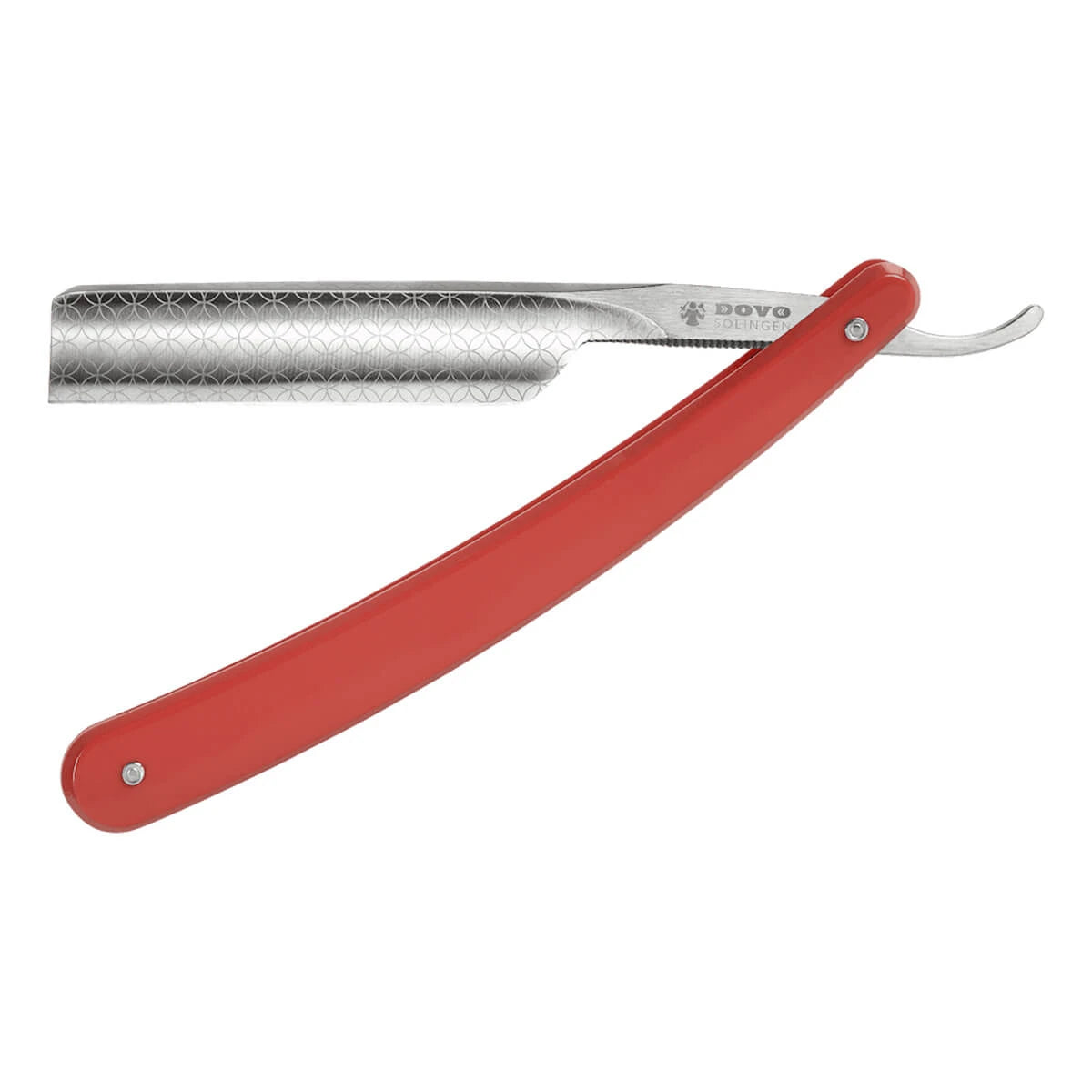 Dovo Solingen Straight Razor 5 8  Square Point  Runde  Rød Akryl