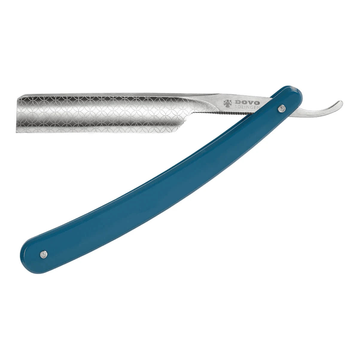 Dovo Solingen Straight Razor 5 8  Square Point  Runde  Blå Akryl
