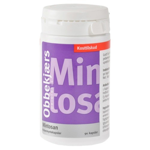 Obbekjærs Mintosan 200 Mg   90 Kapsler