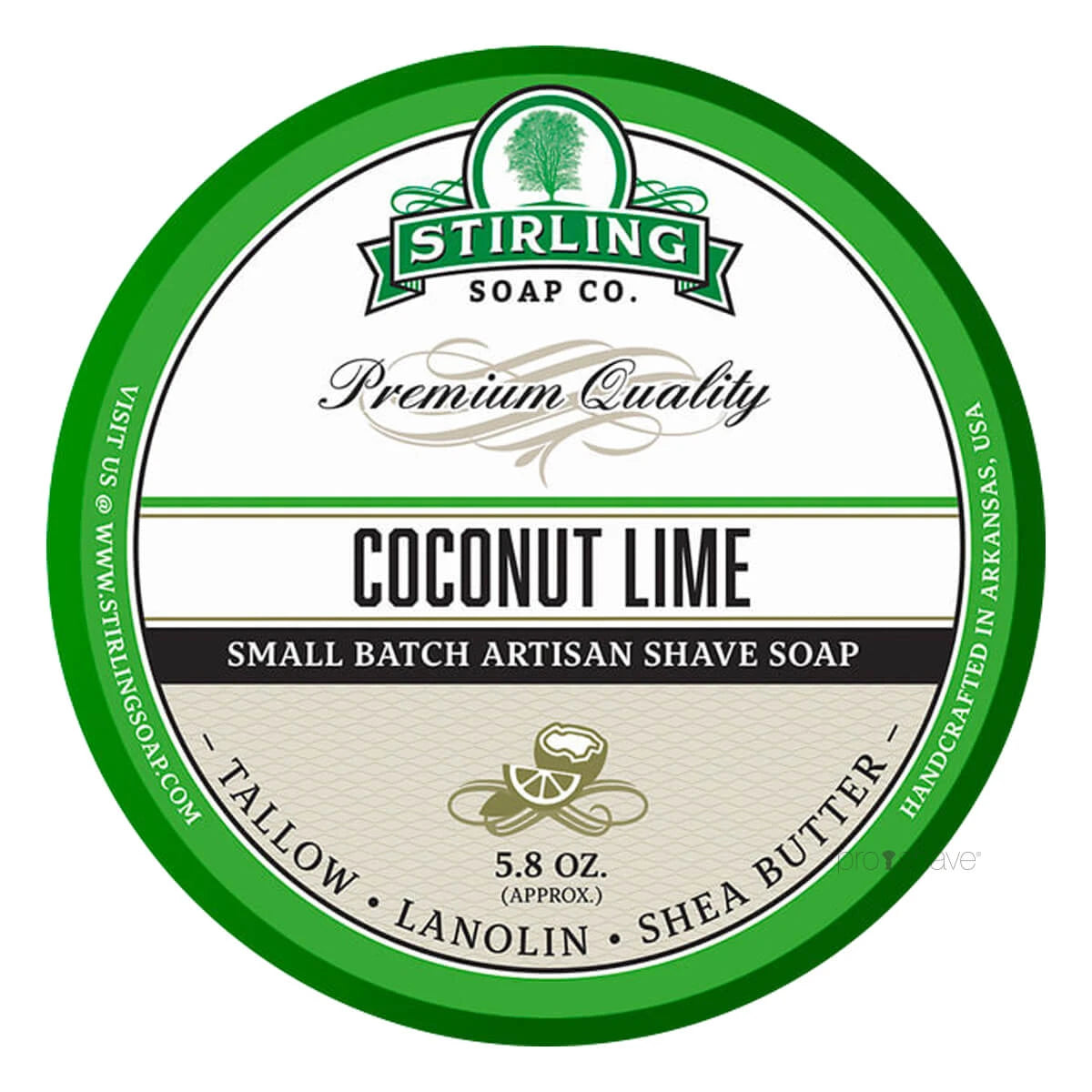 Stirling Soap Company Barbersæbe Coconut Lime 170 Ml