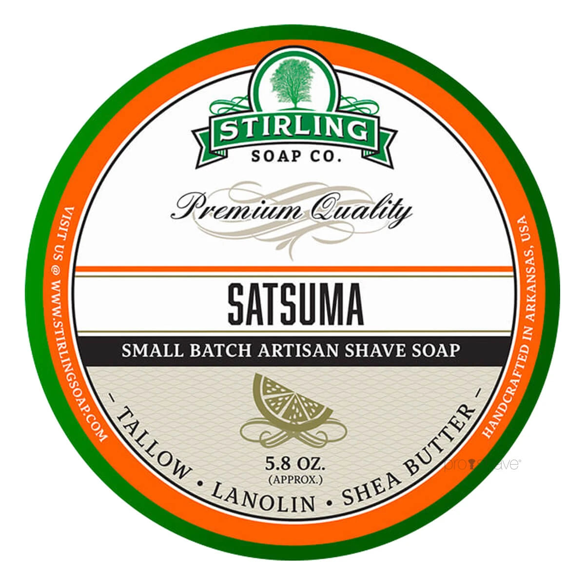 Stirling Soap Company Barbersæbe Satsuma 170 Ml