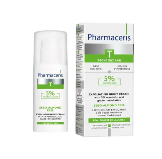 Pharmaceris T Sebo Almond Peel  Eksfolierende Natcreme M 5  Mandelsyre  50ml