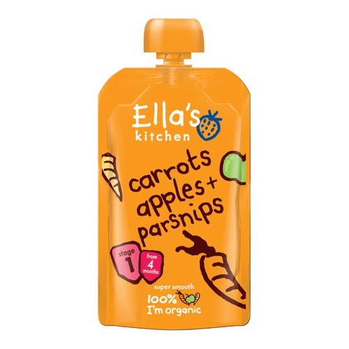 Ellas Kitchen Gulerod æble Pastinak øko 4 Mdr  120 Gram