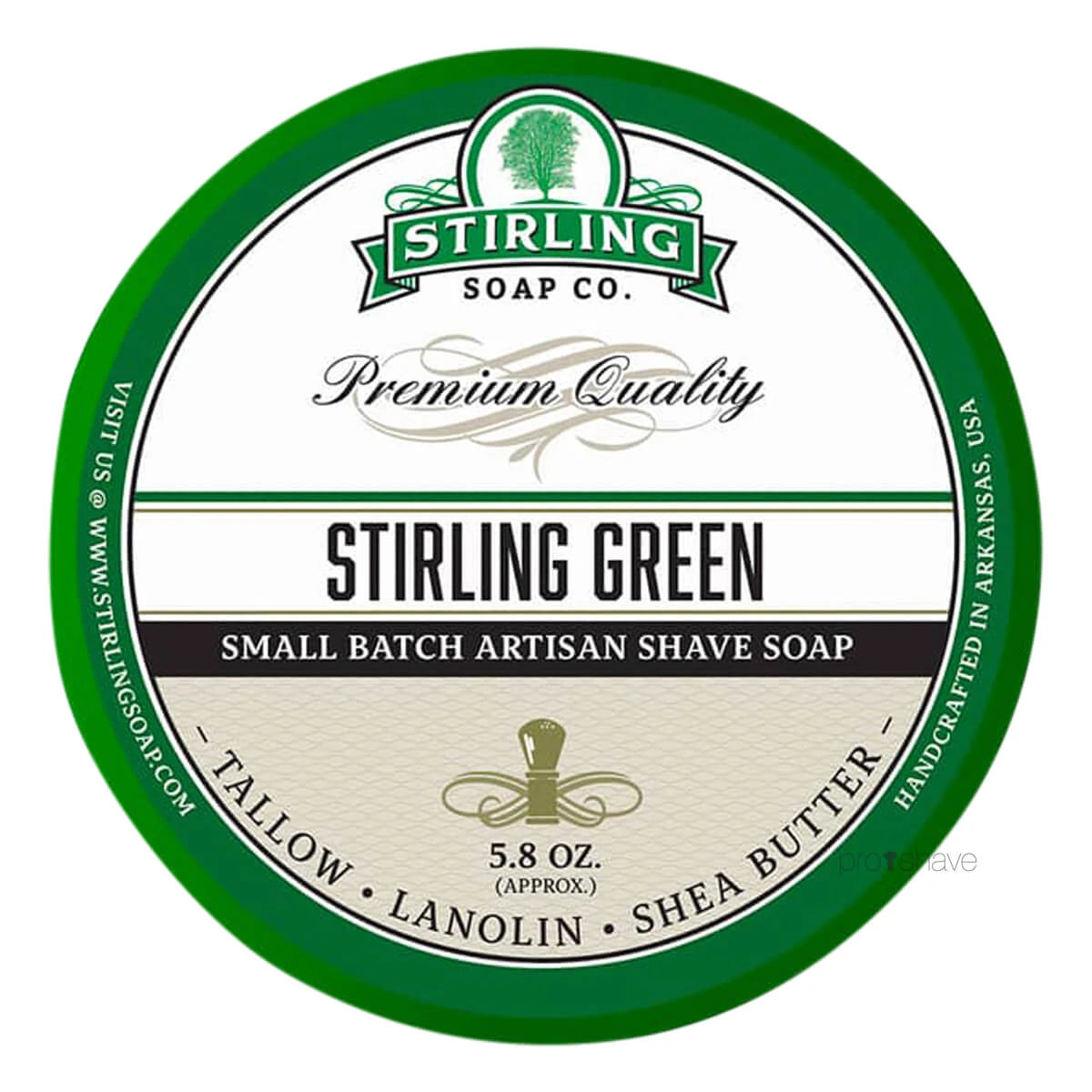 Stirling Soap Company Barbersæbe Stirling Green 170 Ml