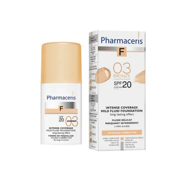 Pharmaceris F Intensivt Dækkende Foundation  Spf20  Bronze 03  30ml