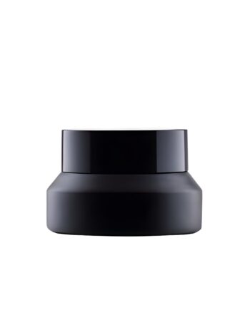 15 Ml  Sort Glas Creme Bøtte Med Sort Låg