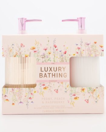 The Luxury Bathing Company Peony  Peach   Raspberry Wash Lotion 2x400ml