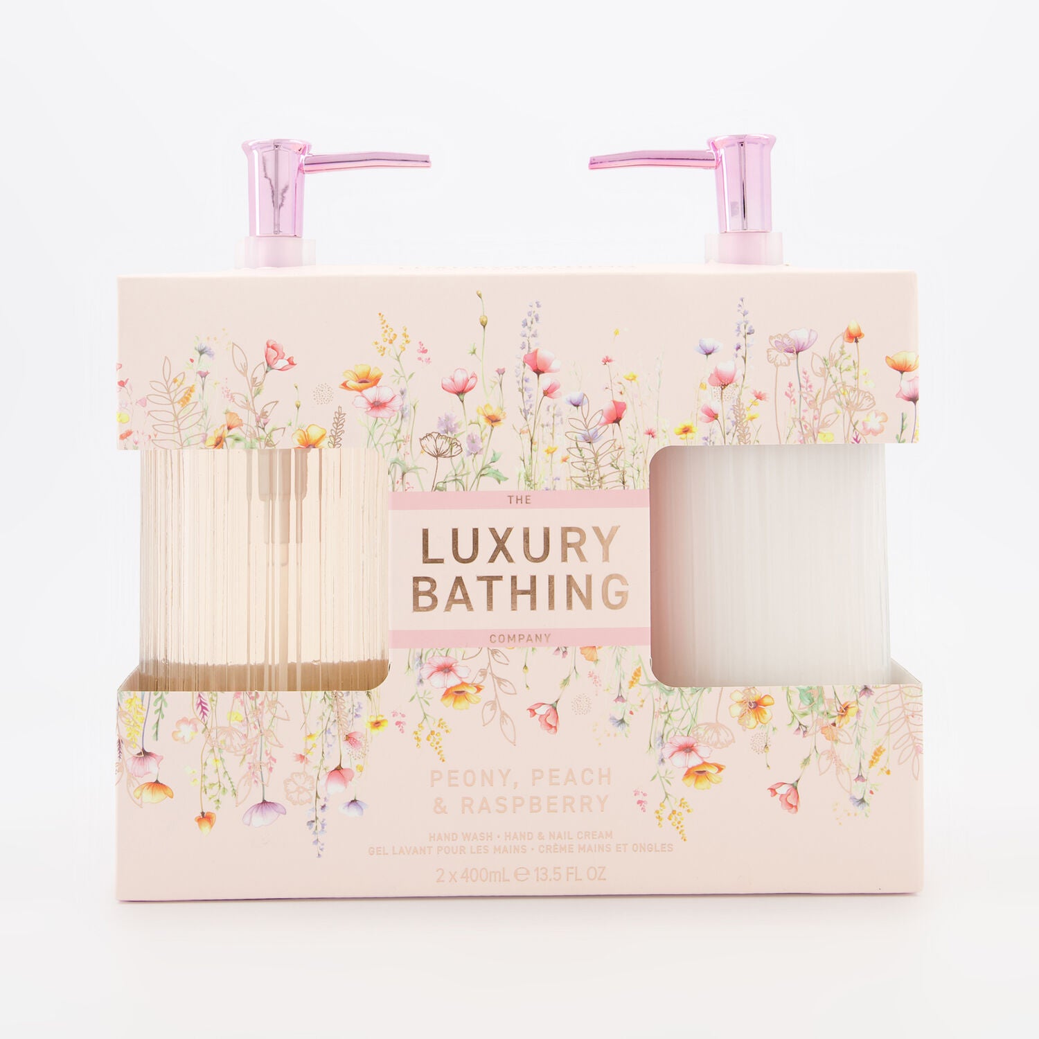 The Luxury Bathing Company Peony  Peach   Raspberry Wash Lotion 2x400ml