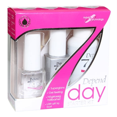 Depend 7day Starter Kit 35 Ml Cleanser Step 1 5 Ml Base Step 2 5 Ml Top Coat Step 4