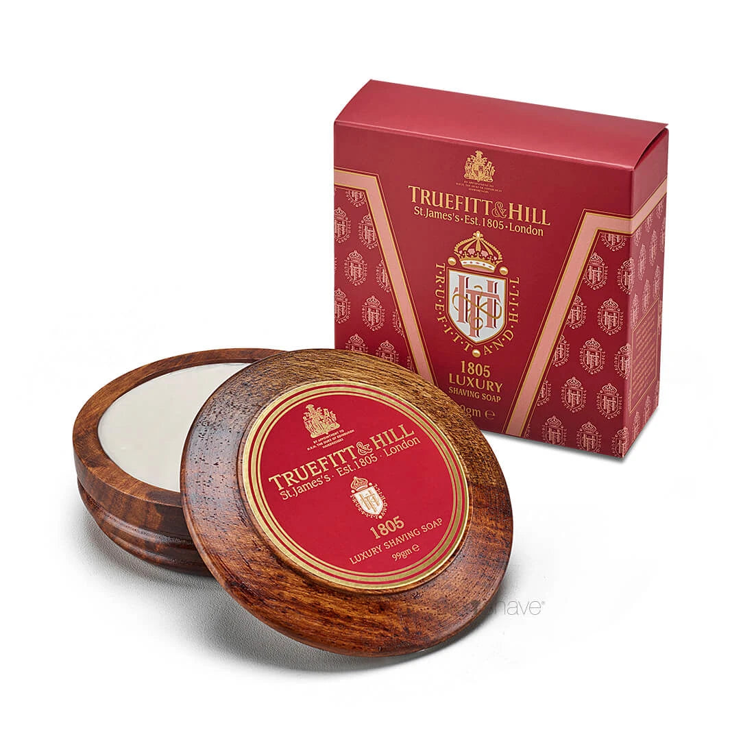 Truefitt   Hill Barbersæbe I Træskål  1805  99 Gr