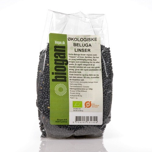 Sorte Beluga Linser økologiske   500 Gram