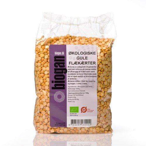 Gule Flæk ærter økologiske 1 Kg