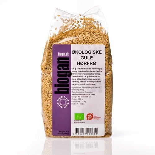 Gule Hørfrø økologiske   500 Gram