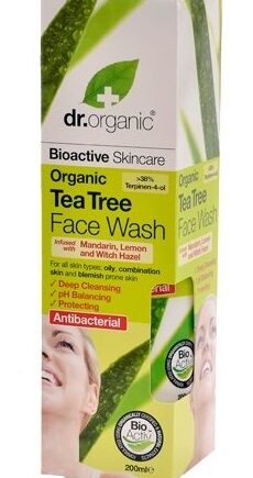Dr  Organic Face Wash Tea Tree 200ml