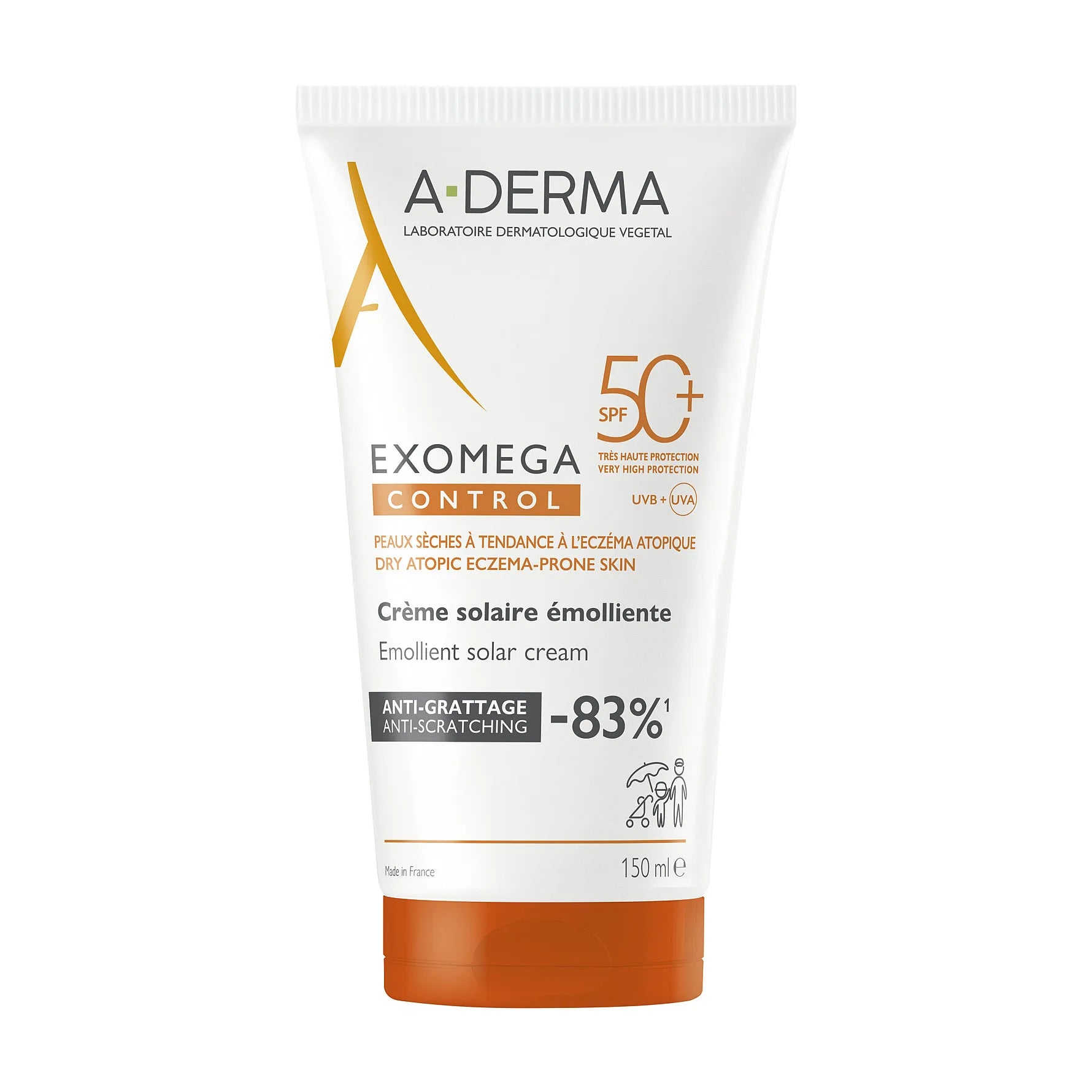 A Derma Exomega Control Emollient Solar Cream Spf50  150ml