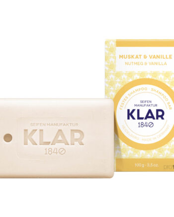 Klar Seifen Shampoo Bar  Muskatnød   Vanilje  100 Gr