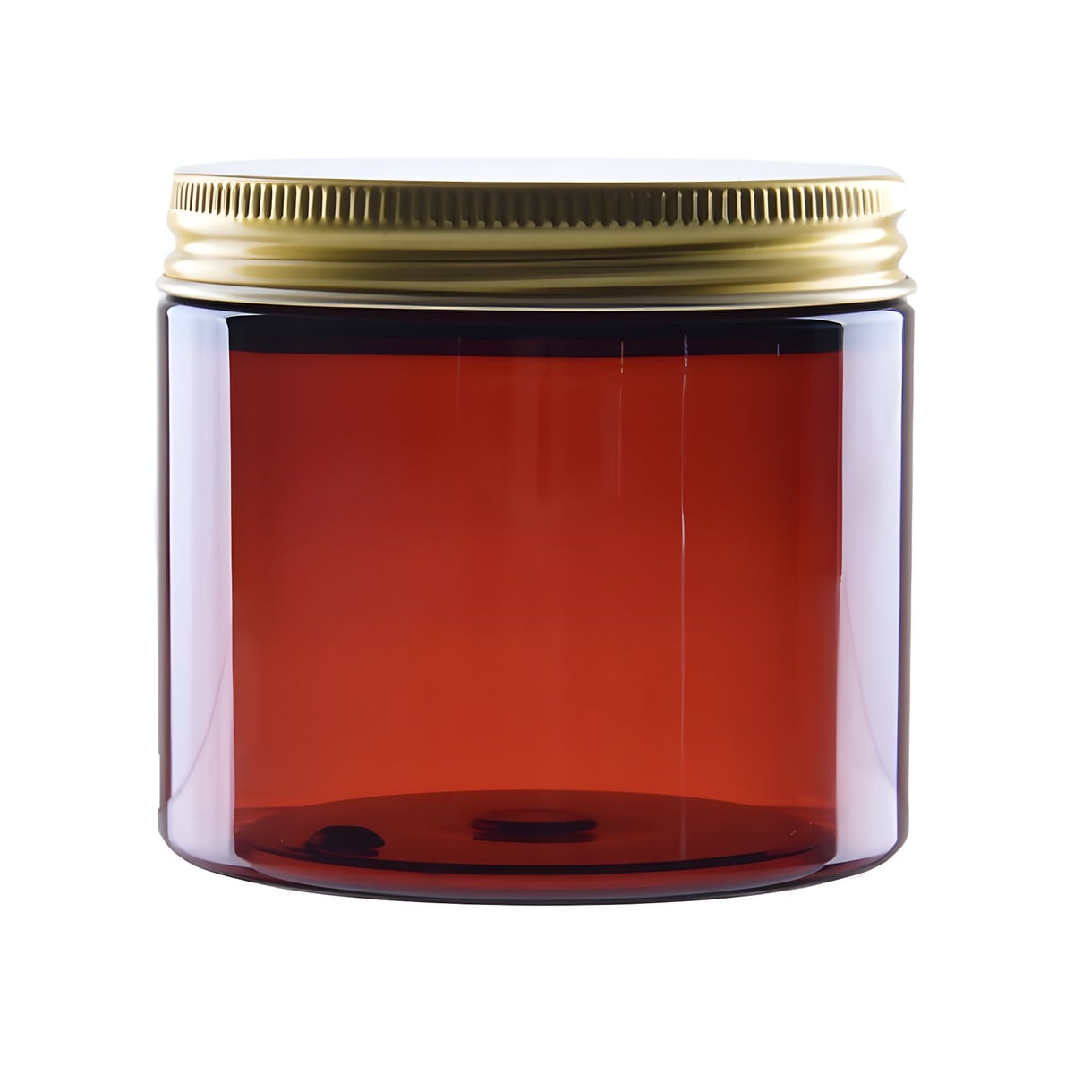 200 Ml  Brun Pet Bøtte Med Guld Alu Låg