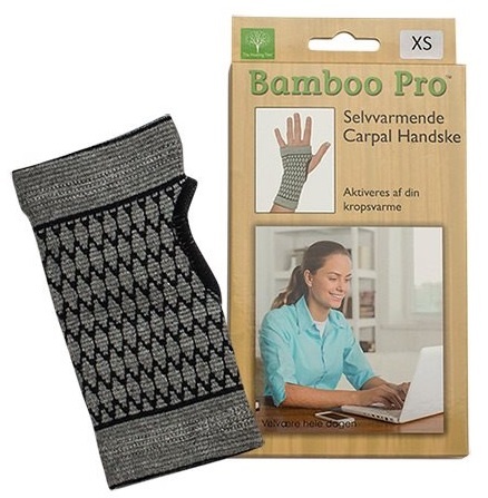 Bamboo Pro Carpal Handske  Str  Xs Selvvarmende 1stk