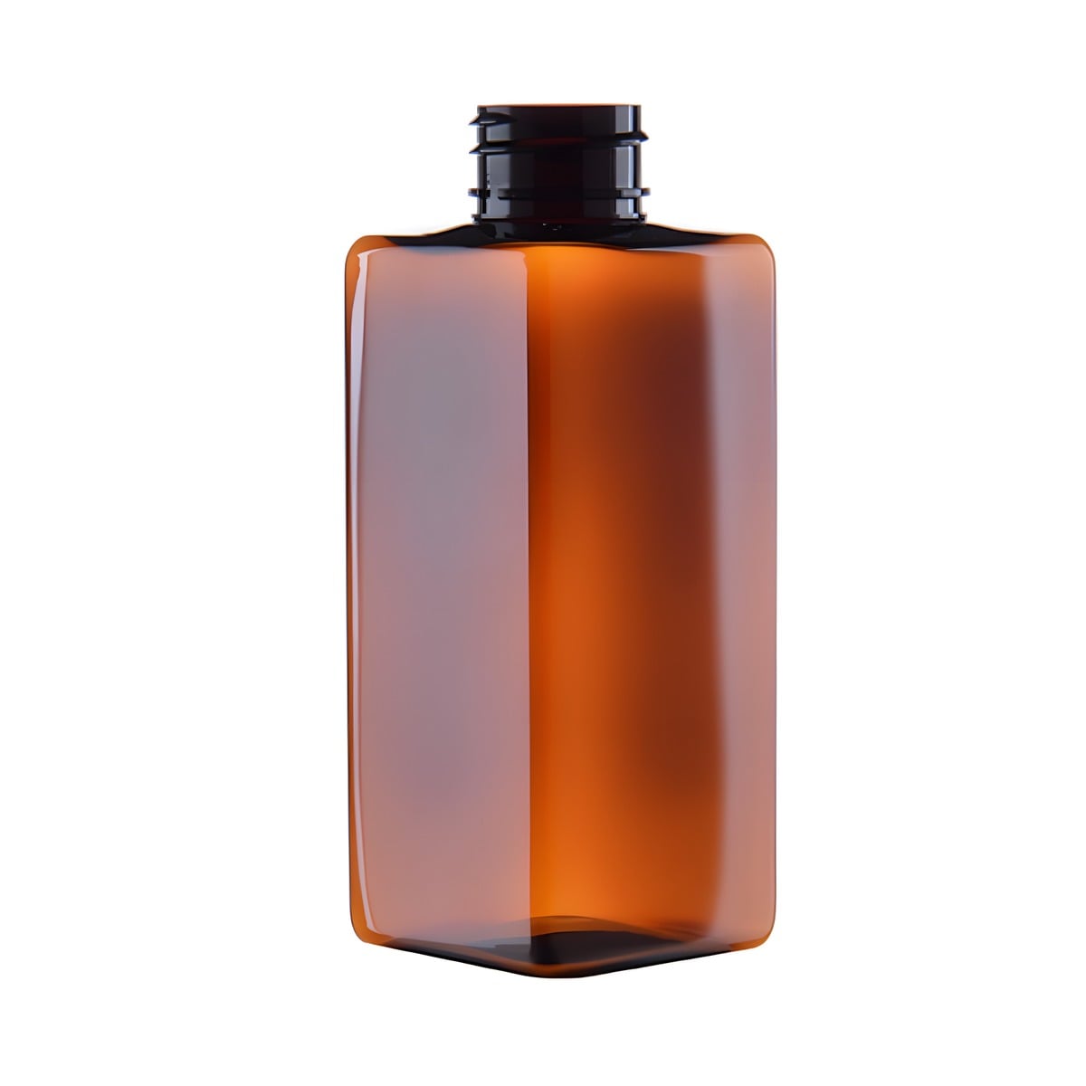 250 Ml  Firkantet Brun Pet Plastflaske   28 410