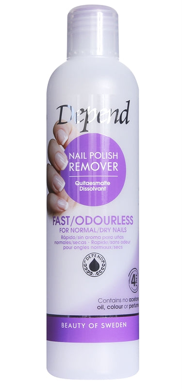 Depend Nail Polish Remover Parfumefri Hurtigvirkende 250 Ml
