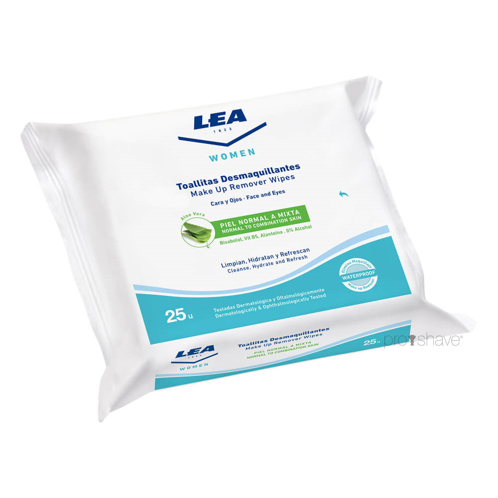 Lea Classic Make Up Remover Wipes Aloe Vera  Normal To Combination Skin  25 Stk