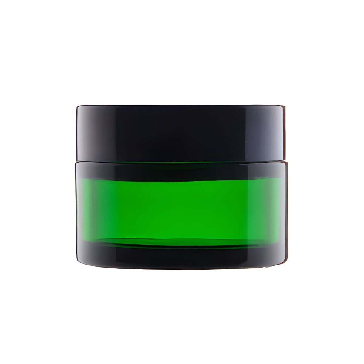 30 Ml Grøn Glas Creme Bøtte Med Sort Låg