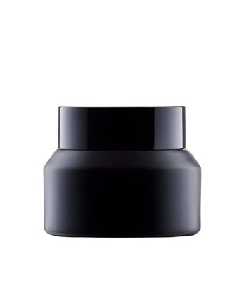 30 Ml  Sort Glas Creme Bøtte Med Sort Låg