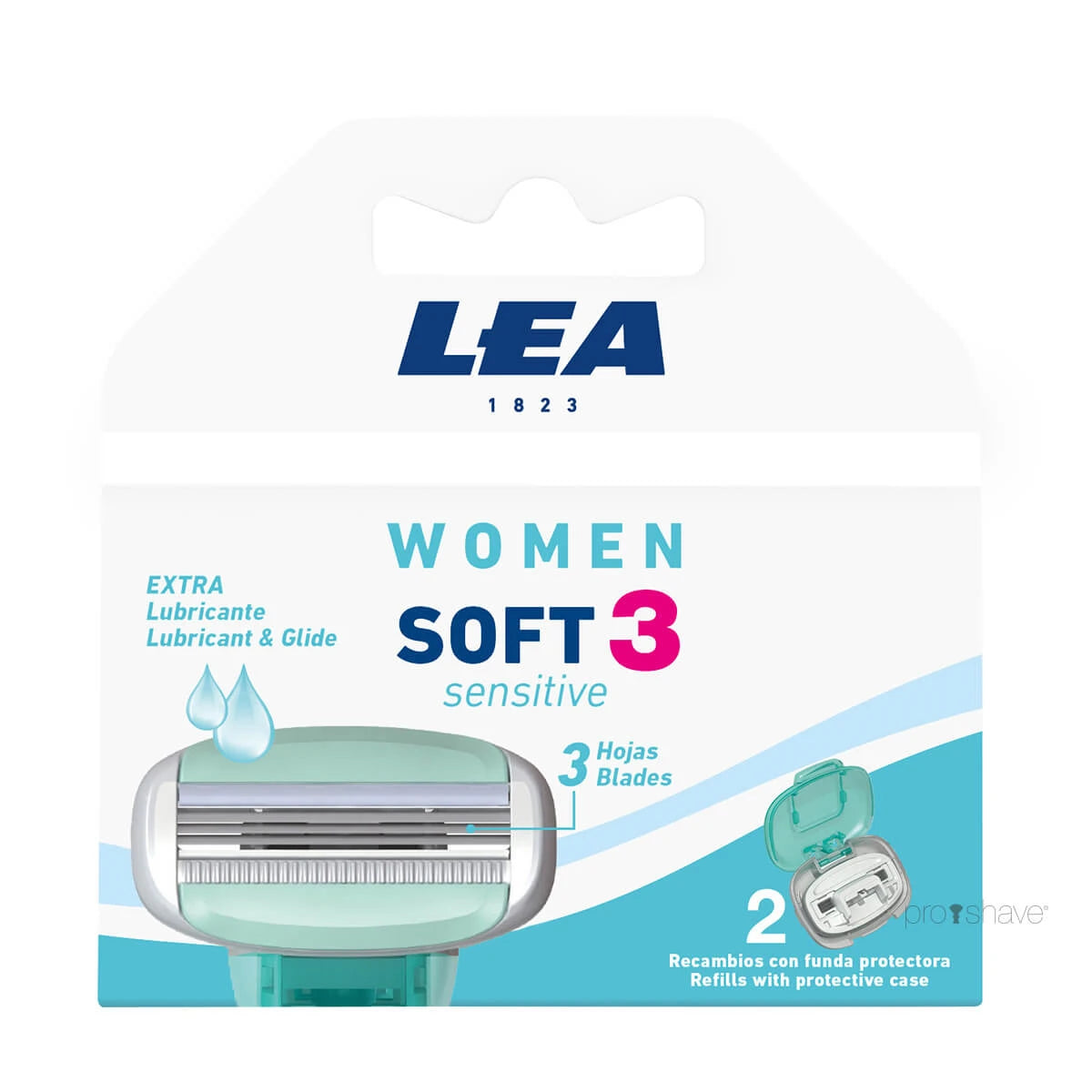 Lea Classic Soft 3 Sensitive  Pakke Med 2 Ekstra Barberblade  3 Klinger  Women