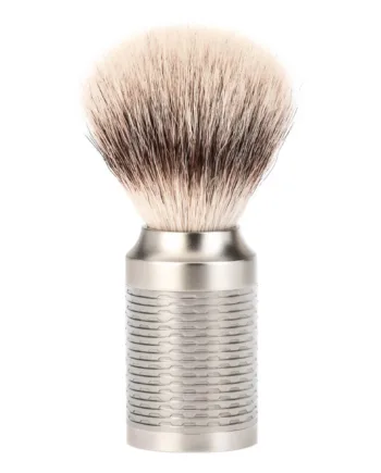 M? Hle Shaving Silvertip Fibre?  Barberkost  21 Mm  Rocca  Rustfrit Stål   Mat Finish