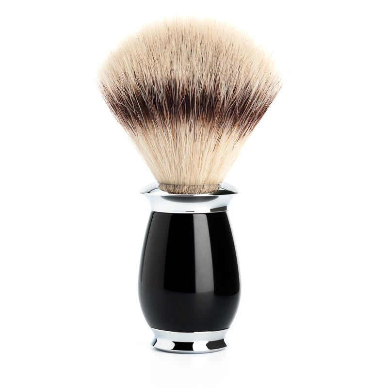M? Hle Shaving Silvertip Fibre?  Barberkost  21 Mm  Purist  Sort Kunstharpiks