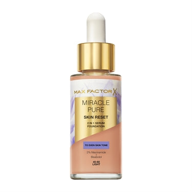 Max Factor Miracle Pure Skin Reset 2 In 1 Serum Foundation 40 60 Light 30 Ml
