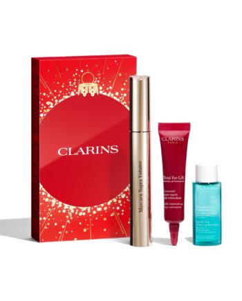 Clarins øjen Gavesæt Supra Volume Mascara  Total Eye Lift  Instant Eye Make Up Remover