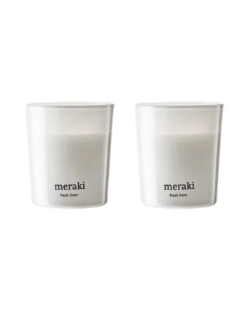 Meraki Duftlys Fresh Linen  2stk  A 60g
