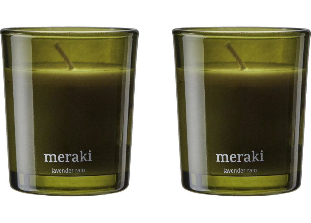 Meraki æske M 2 Stk Duftlys Lavender Rain Grøn