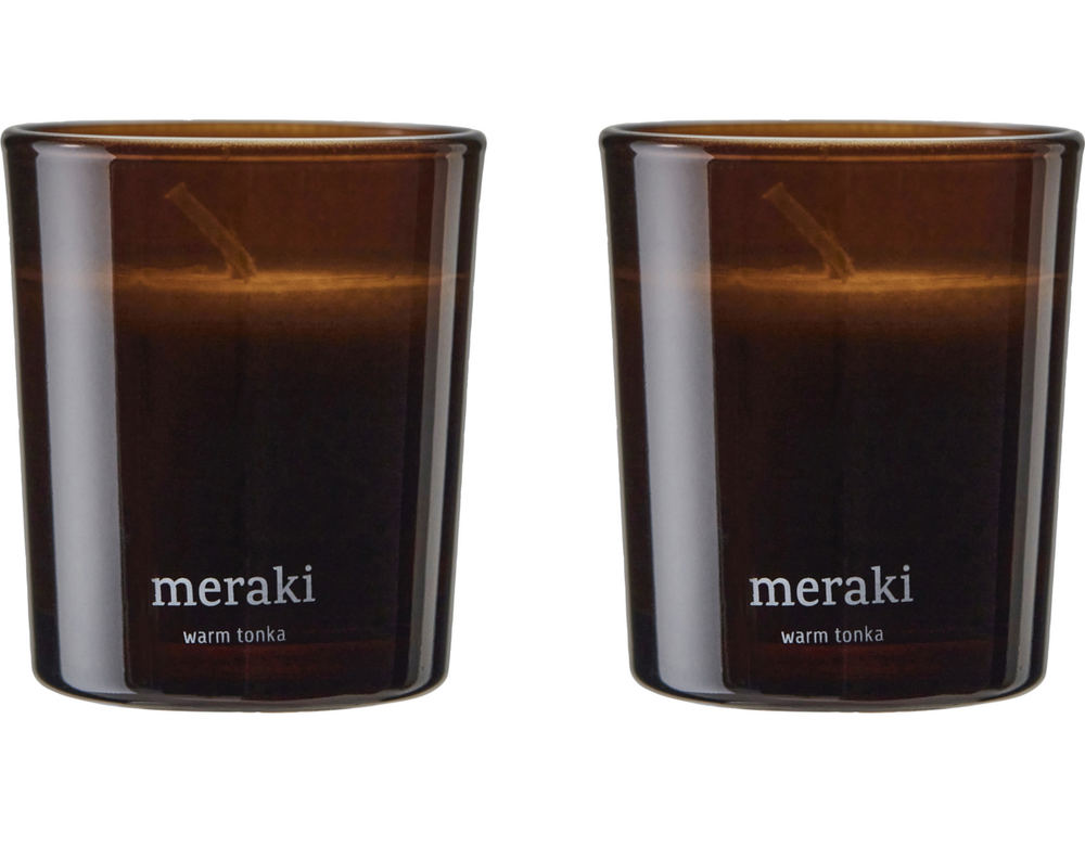 Meraki æske M 2 Stk Duftlys Warm Tonka Brun