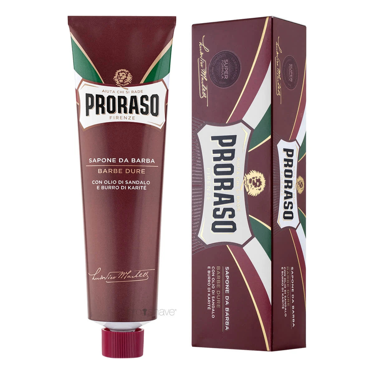 Proraso Barbercreme   Nourishing  Sandeltræsolie Og Sheasmør  150 Ml