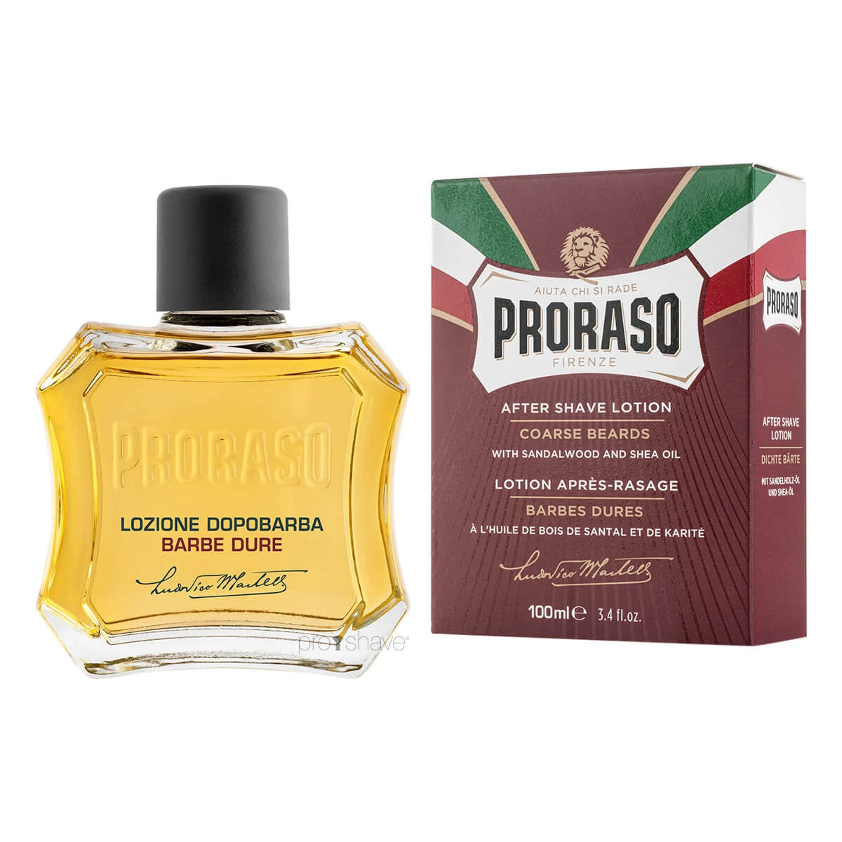 Proraso Aftershave Splash   Nourishing  Sandeltræsolie Og Sheasmør  100 Ml