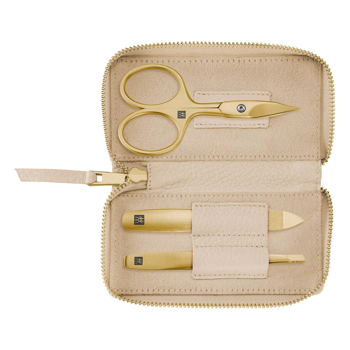 Zwilling Manicuresæt  3 Dele  Guld  Off White Læder