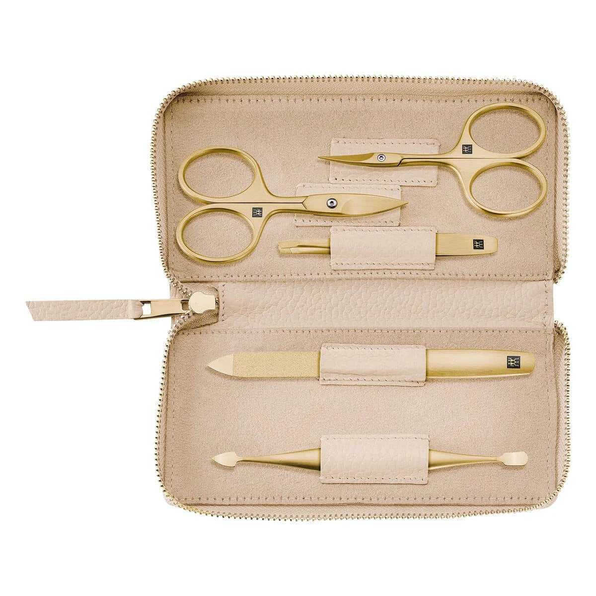 Zwilling Manicuresæt  5 Dele  Guld  Off White Læder