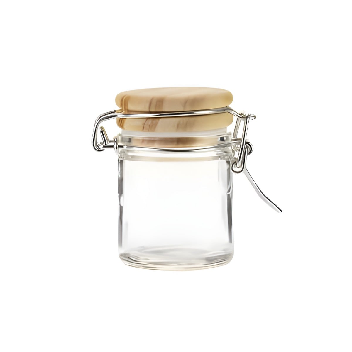 45 Ml Klar Glas Krukke Med Træ Låg