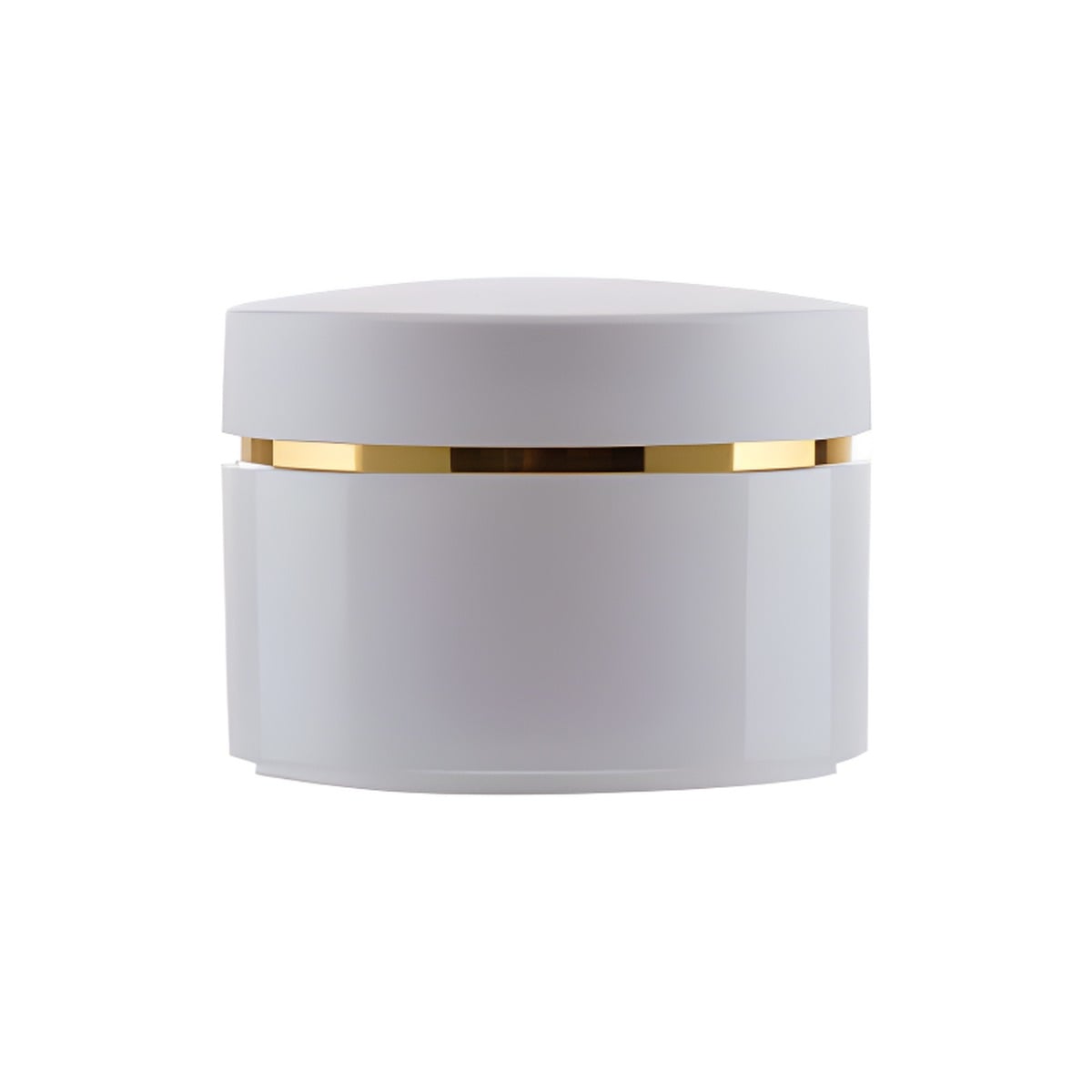 50 Ml Hvid Creme Bøtte Med Guld Ring