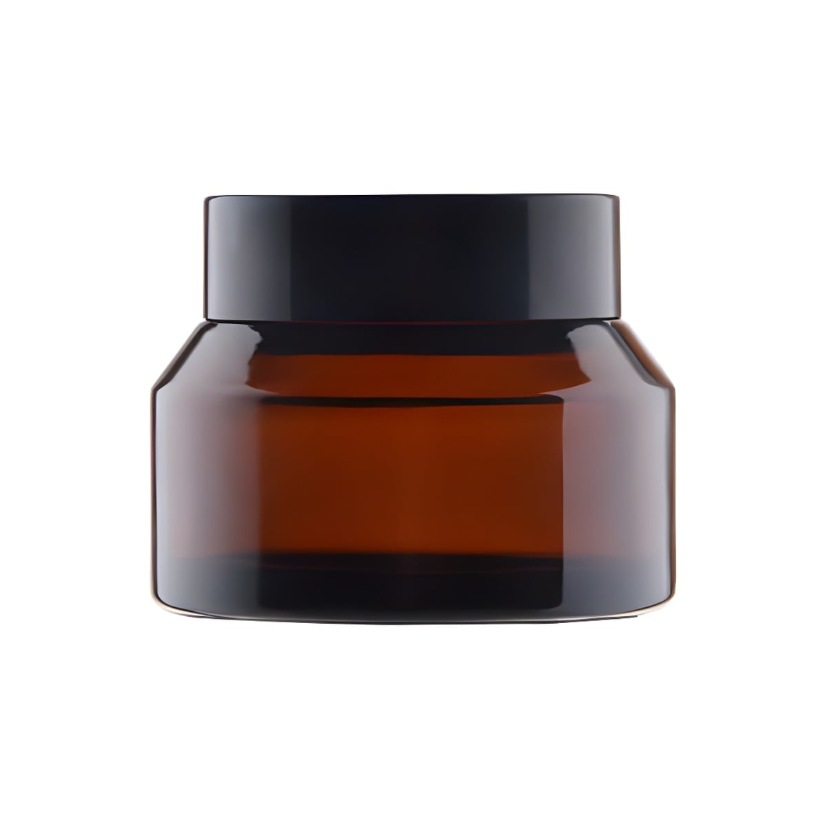 50 Ml Brun Glas Creme Bøtte Med Sort Låg