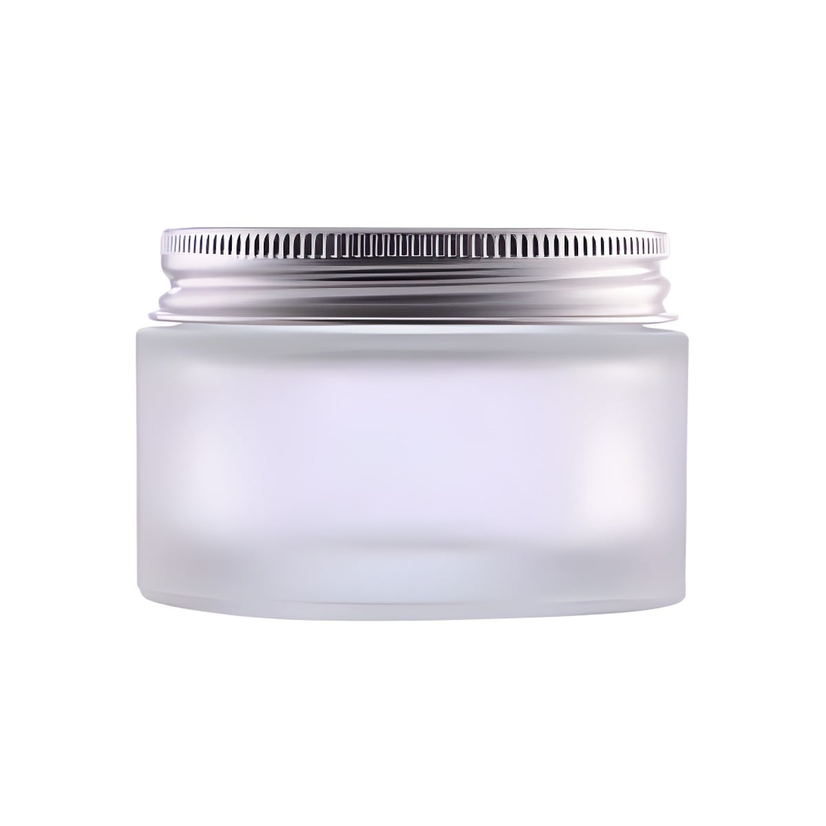 50 Ml Mat Glas Creme Bøtte Med Aluminium Låg