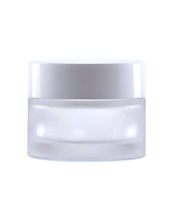 50 Ml  Glas Creme Bøtte Med Hvidt Låg
