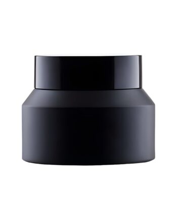 50 Ml  Sort Glas Creme Bøtte Med Sort Låg