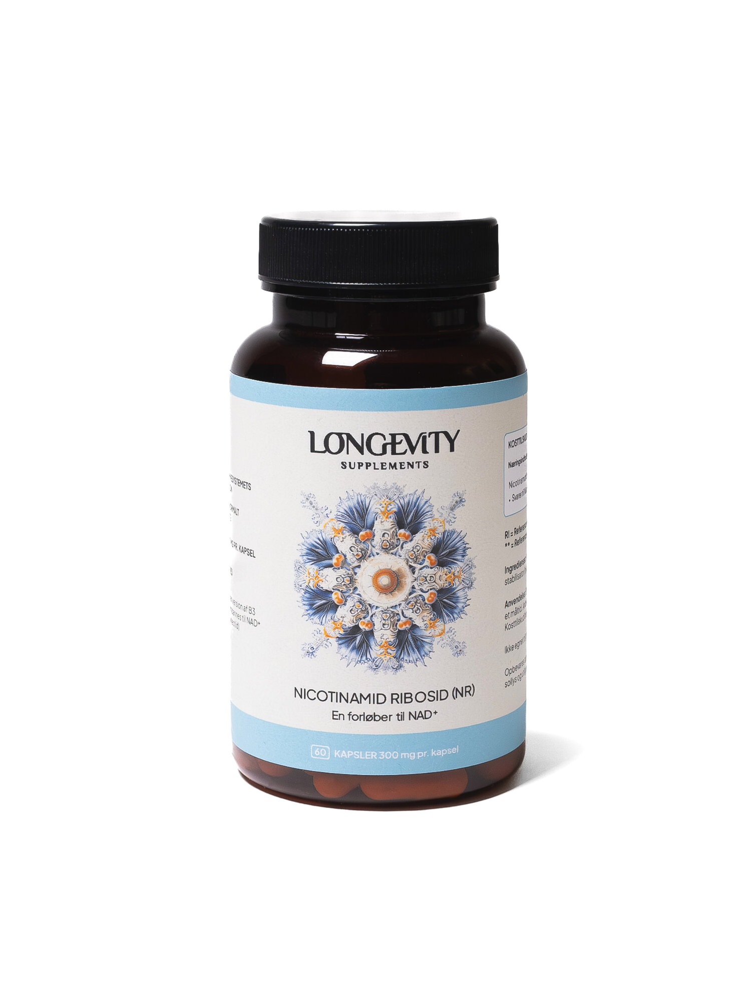 Longevity Supplements Nicotinamid Ribosid Chlorid 300 Mg   60 Kapsler