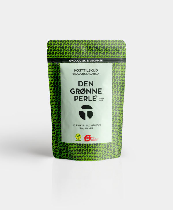Chlorella   Den Grønne Perle Pulver 180 G