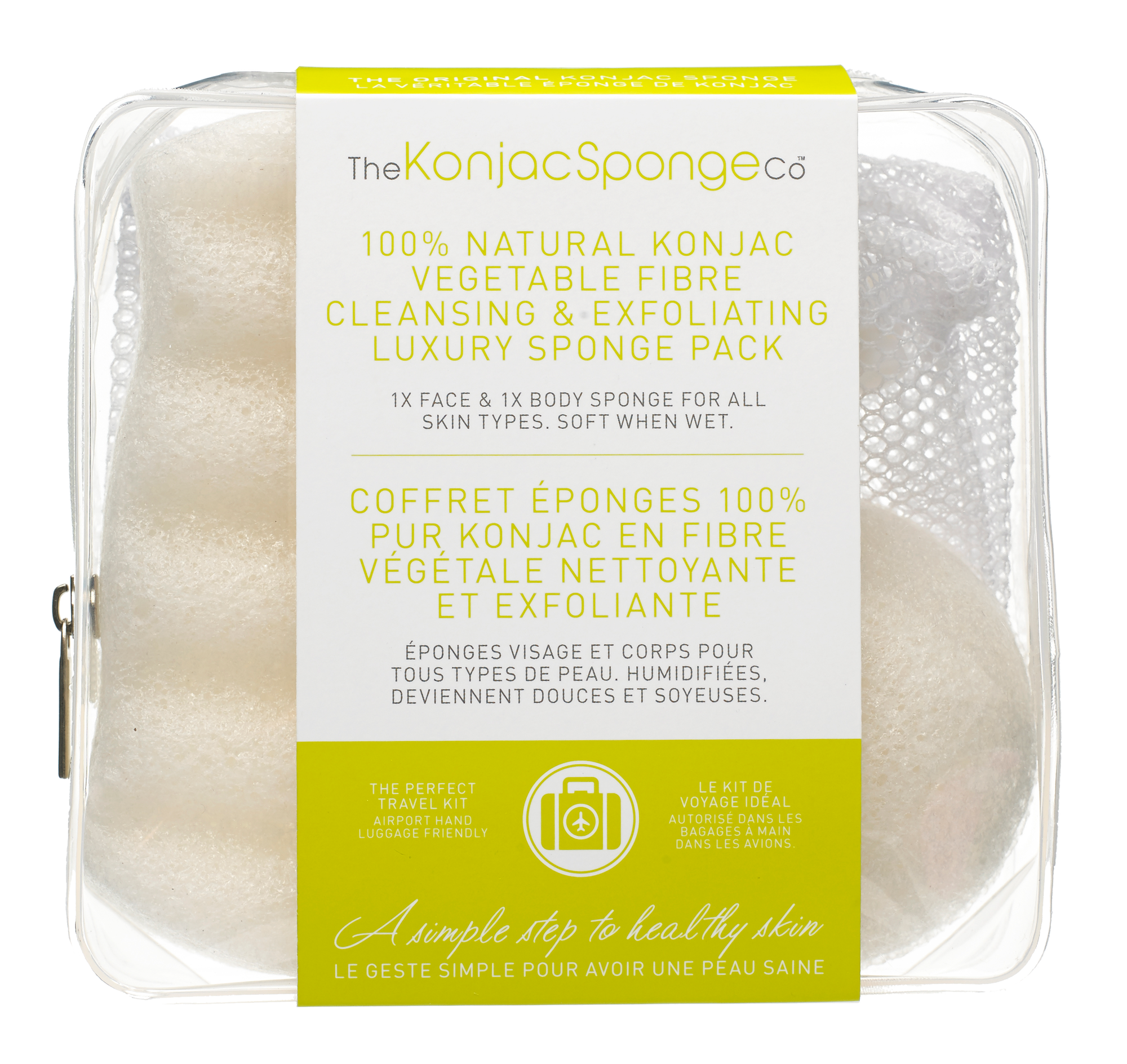 100  Pure Konjac Deluxe Duo Rejsesæt